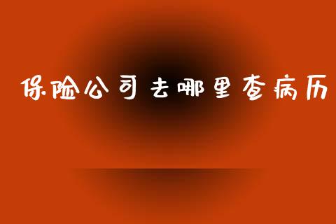 保险公司去哪里查病历_https://m.letulww.com_期货交易策略_第1张