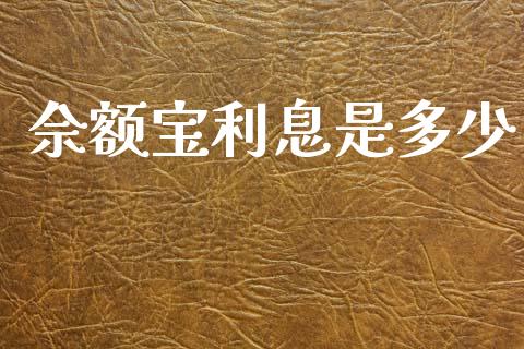 佘额宝利息是多少_https://m.letulww.com_股指期货交易时间_第1张