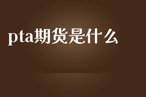 pta期货是什么_https://m.letulww.com_期货交易策略_第1张