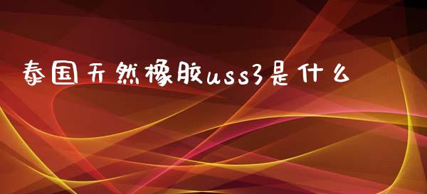 泰国天然橡胶uss3是什么_https://m.letulww.com_股指期货交易时间_第1张