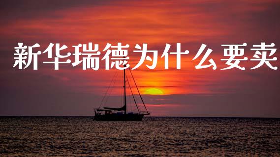 新华瑞德为什么要卖_https://m.letulww.com_期货交易软件_第1张