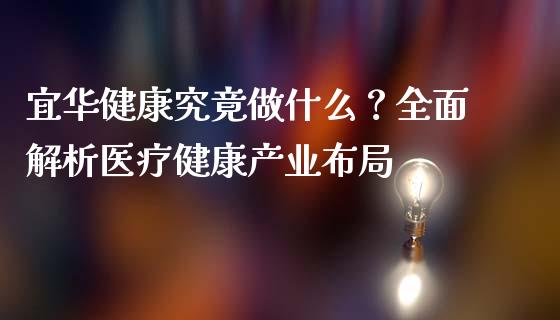 宜华健康究竟做什么?全面解析医疗健康产业布局_期货开户保证金_第1张_期货开户保证金_期货交易软件_股指期货交易时间_期货交易策略 宜华健康究竟做什么?全面解析医疗健康产业布局_https://m.letulww.com_期货开户保证金_第1张