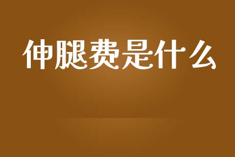 伸腿费是什么_https://m.letulww.com_期货开户保证金_第1张