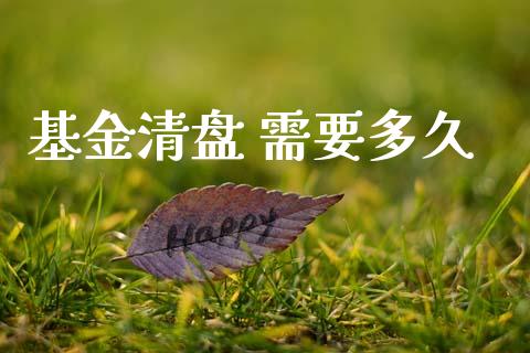 基金清盘 需要多久_https://m.letulww.com_股指期货交易时间_第1张