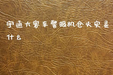 宇通大客车警报机仓火灾是什么_https://m.letulww.com_期货交易策略_第1张