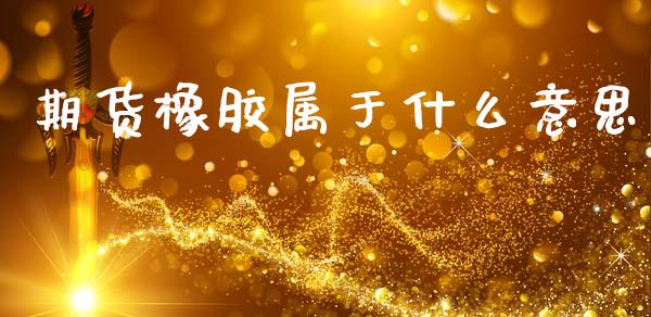 期货橡胶属于什么意思_https://m.letulww.com_股指期货交易时间_第1张