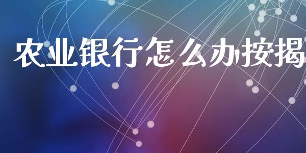 农业银行怎么办按揭_https://m.letulww.com_期货交易软件_第1张
