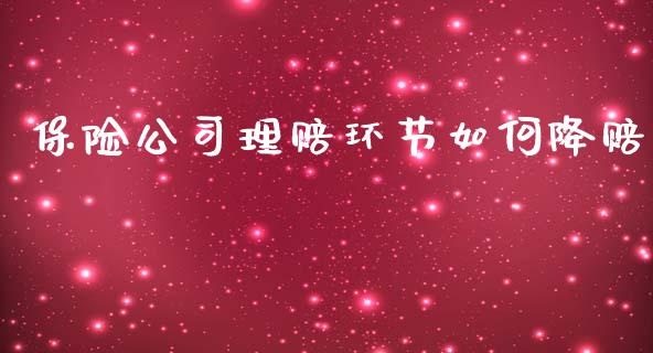 保险公司理赔环节如何降赔_https://m.letulww.com_股指期货交易时间_第1张