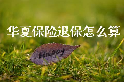 华夏保险退保怎么算_https://m.letulww.com_股指期货交易时间_第1张