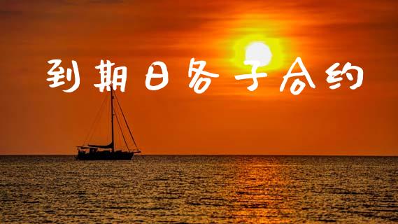到期日各子合约_https://m.letulww.com_期货交易软件_第1张