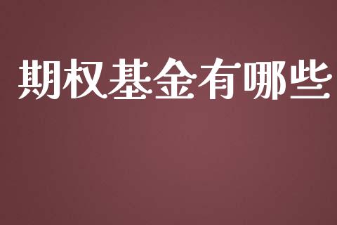 期权基金有哪些_https://m.letulww.com_股指期货交易时间_第1张