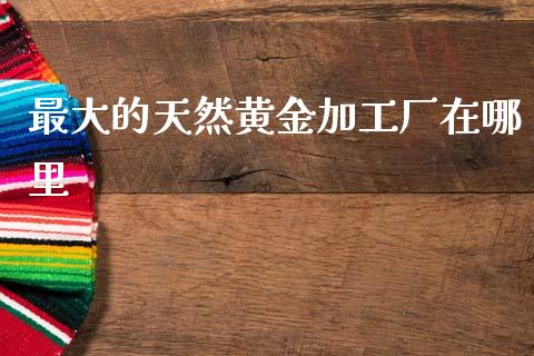 最大的天然黄金加工厂在哪里_https://m.letulww.com_期货开户保证金_第1张