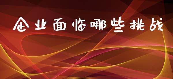 企业面临哪些挑战_https://m.letulww.com_期货开户保证金_第1张
