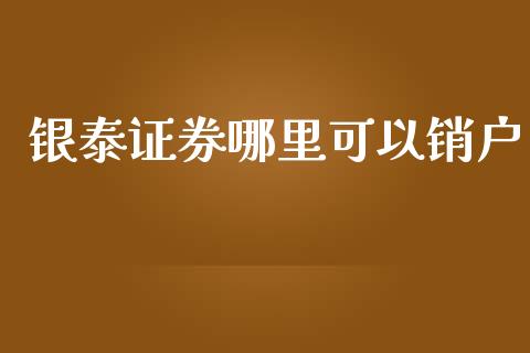 银泰证券哪里可以销户_https://m.letulww.com_期货开户保证金_第1张
