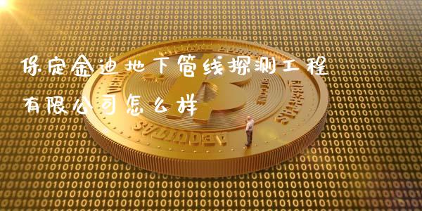 保定金迪地下管线探测工程有限公司怎么样_https://m.letulww.com_期货交易软件_第1张