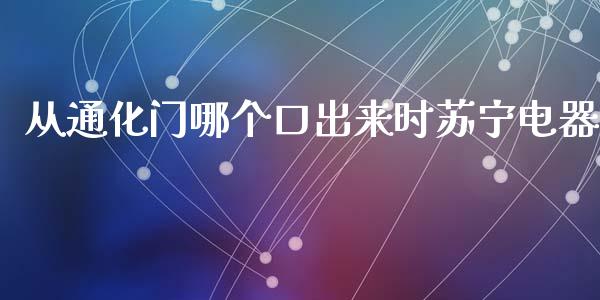 从通化门哪个口出来时苏宁电器_https://m.letulww.com_股指期货交易时间_第1张