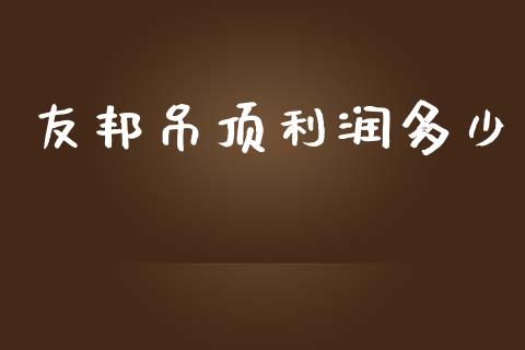 友邦吊顶利润多少_https://m.letulww.com_期货开户保证金_第1张