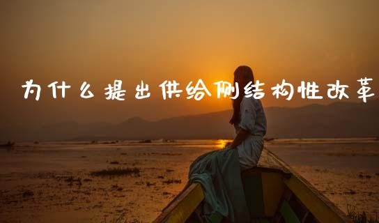 为什么提出供给侧结构性改革_https://m.letulww.com_股指期货交易时间_第1张