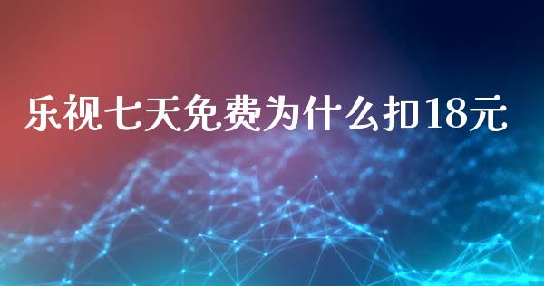 乐视七天免费为什么扣18元_https://m.letulww.com_期货交易软件_第1张