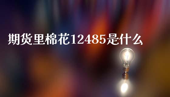 期货里棉花12485是什么_https://m.letulww.com_期货交易策略_第1张