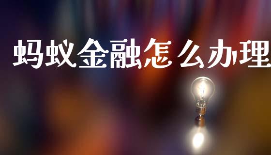 蚂蚁金融怎么办理_https://m.letulww.com_期货交易策略_第1张