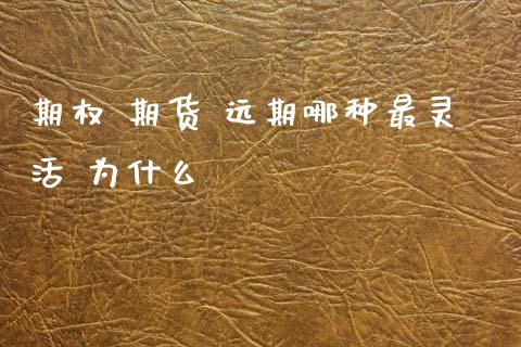 期权 期货 远期哪种最灵活 为什么_https://m.letulww.com_期货交易软件_第1张