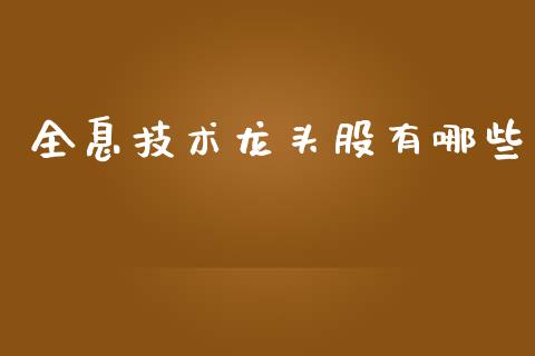 全息技术龙头股有哪些_https://m.letulww.com_期货开户保证金_第1张