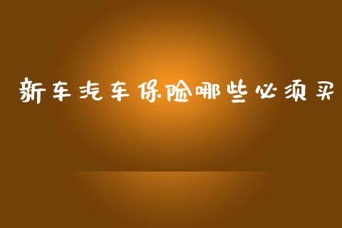 新车汽车保险哪些必须买_https://m.letulww.com_期货交易软件_第1张