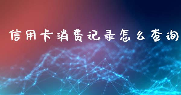 信用卡消费记录怎么查询_https://m.letulww.com_期货交易策略_第1张