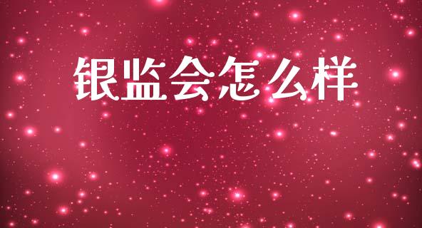 银监会怎么样_https://m.letulww.com_期货交易策略_第1张