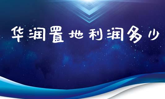 华润置地利润多少_https://m.letulww.com_股指期货交易时间_第1张