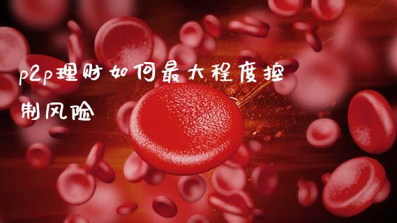 p2p理财如何最大程度控制风险_https://m.letulww.com_期货开户保证金_第1张