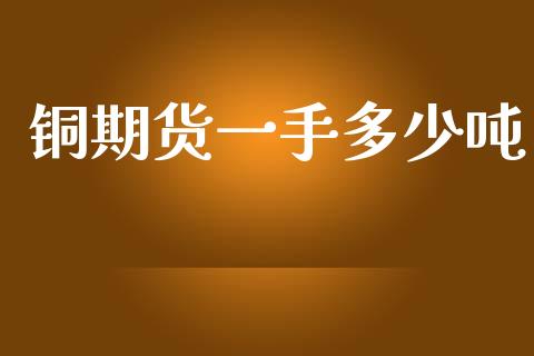铜期货一手多少吨_https://m.letulww.com_期货交易策略_第1张