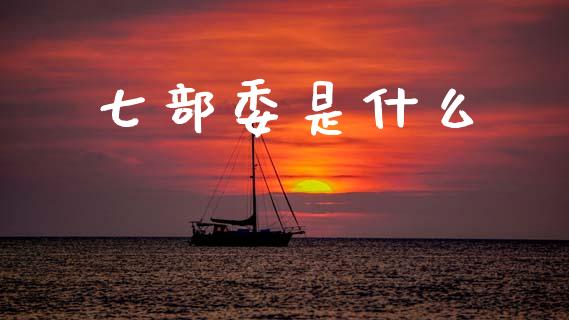 七部委是什么_https://m.letulww.com_期货交易策略_第1张
