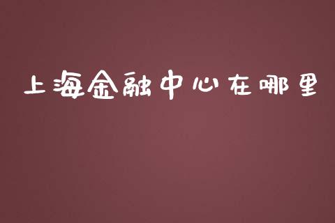 上海金融中心在哪里_https://m.letulww.com_股指期货交易时间_第1张