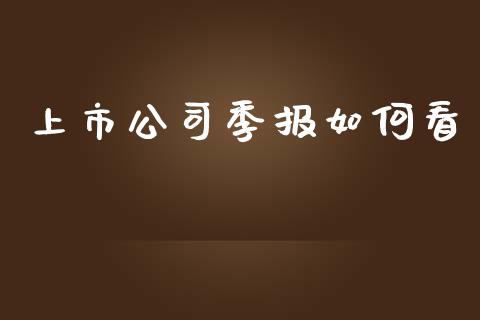 上市公司季报如何看_https://m.letulww.com_期货交易软件_第1张