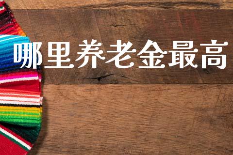 哪里养老金最高_https://m.letulww.com_期货交易策略_第1张