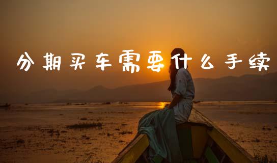 分期买车需要什么手续_https://m.letulww.com_期货交易策略_第1张