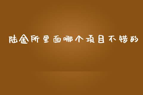 陆金所里面哪个项目不错的_https://m.letulww.com_股指期货交易时间_第1张