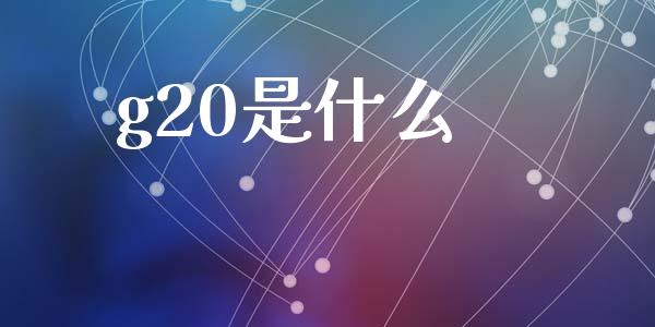 g20是什么_https://m.letulww.com_股指期货交易时间_第1张