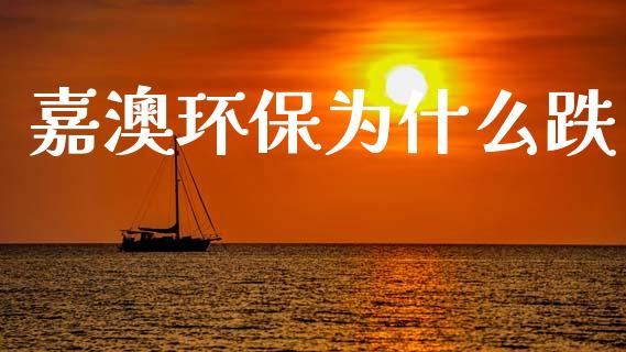 嘉澳环保为什么跌_https://m.letulww.com_股指期货交易时间_第1张