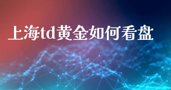 上海td黄金如何看盘_https://m.letulww.com_期货交易软件_第1张