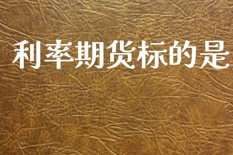 利率期货标的是_https://m.letulww.com_期货开户保证金_第1张