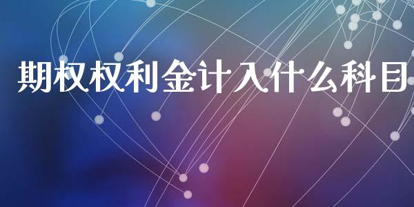 期权权利金计入什么科目_https://m.letulww.com_股指期货交易时间_第1张