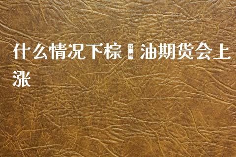 什么情况下棕榈油期货会上涨_https://m.letulww.com_期货开户保证金_第1张