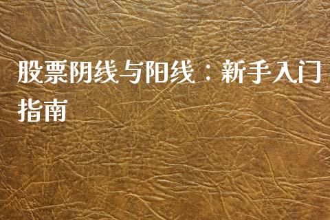 股票阴线与阳线：新手入门指南_https://m.letulww.com_期货交易软件_第1张