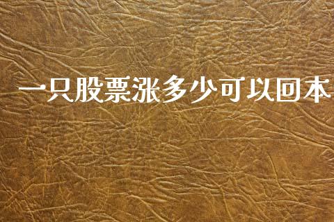 一只股票涨多少可以回本_https://m.letulww.com_期货交易策略_第1张