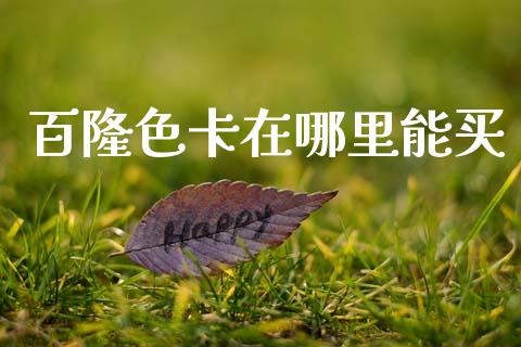 百隆色卡在哪里能买_https://m.letulww.com_期货开户保证金_第1张