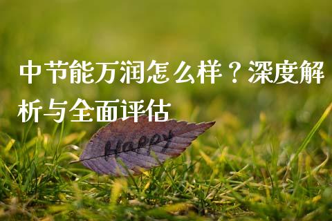 中节能万润怎么样？深度解析与全面评估_https://m.letulww.com_期货交易软件_第1张