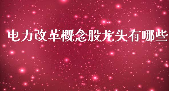 电力改革概念股龙头有哪些_https://m.letulww.com_期货开户保证金_第1张